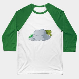 turtle behind stone Baseball T-Shirt